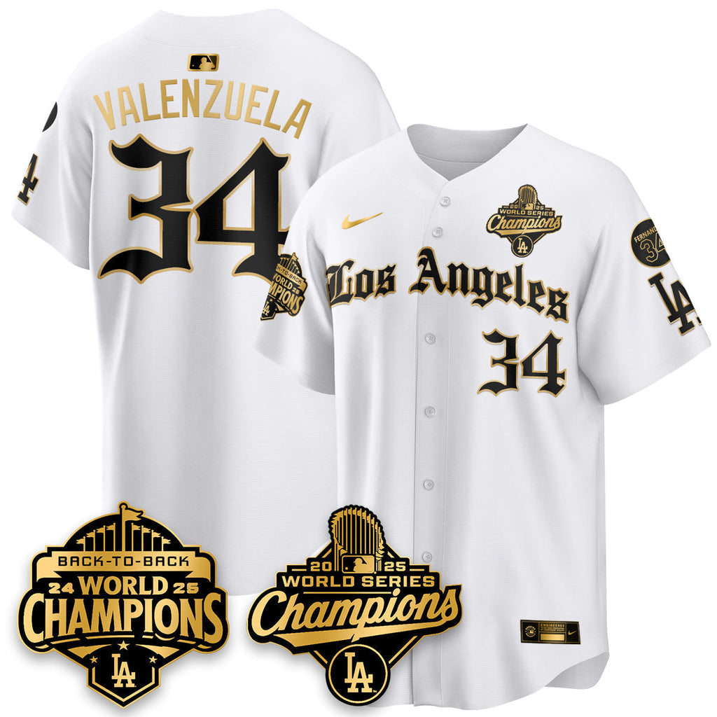 LAD 2025 World Series Champions Vapor Premier Limited Men Jersey - LA Gothic Edition - All Stitched N2
