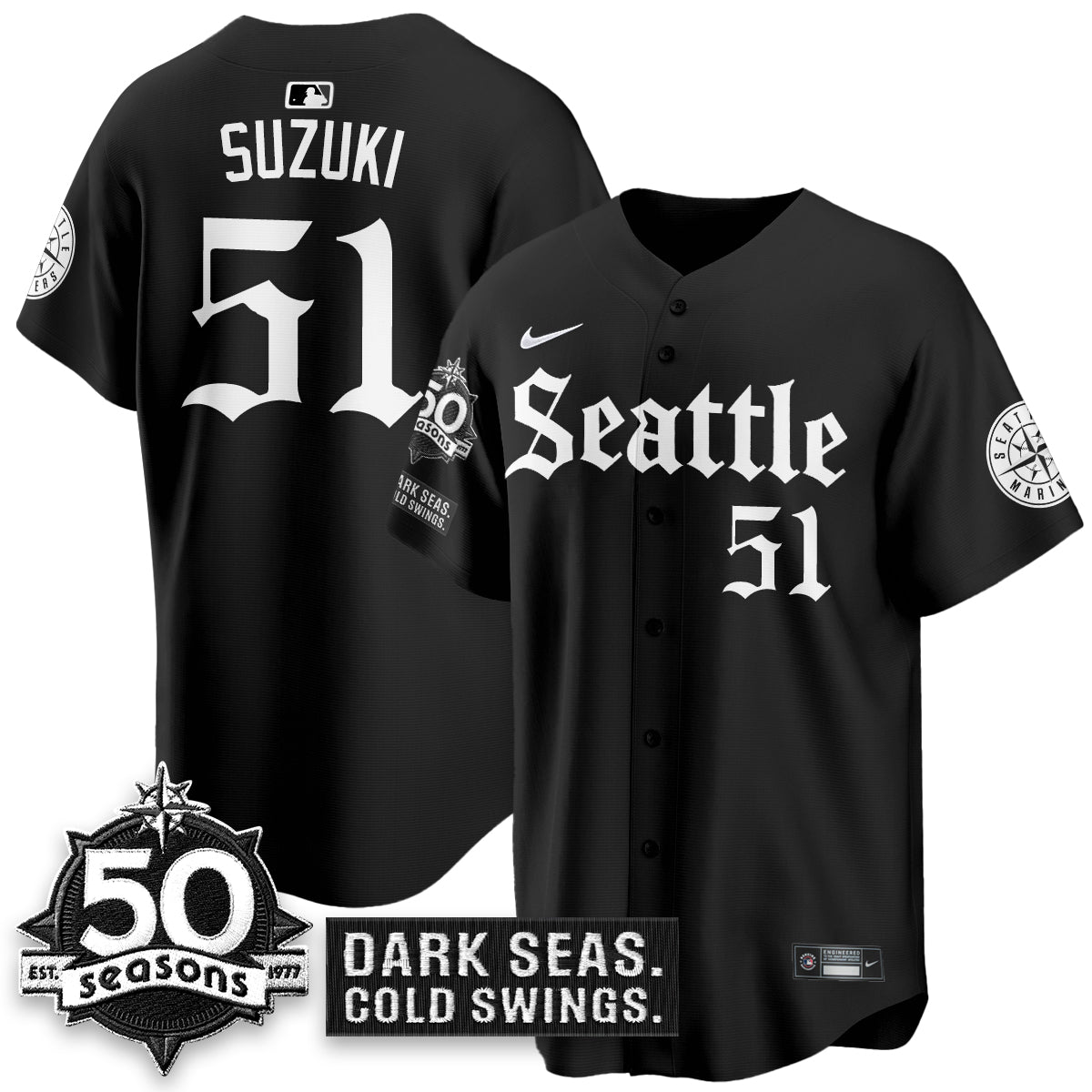 SEA 'Gothic Edition' Vapor Premier Limited Jersey - 50th Anniversary - All Stitched
