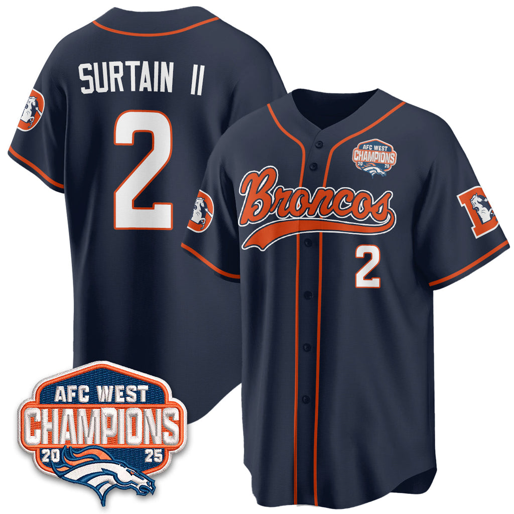 DEN AFC West Division Champions Vapor Limited Baseball Jersey - All Stitched