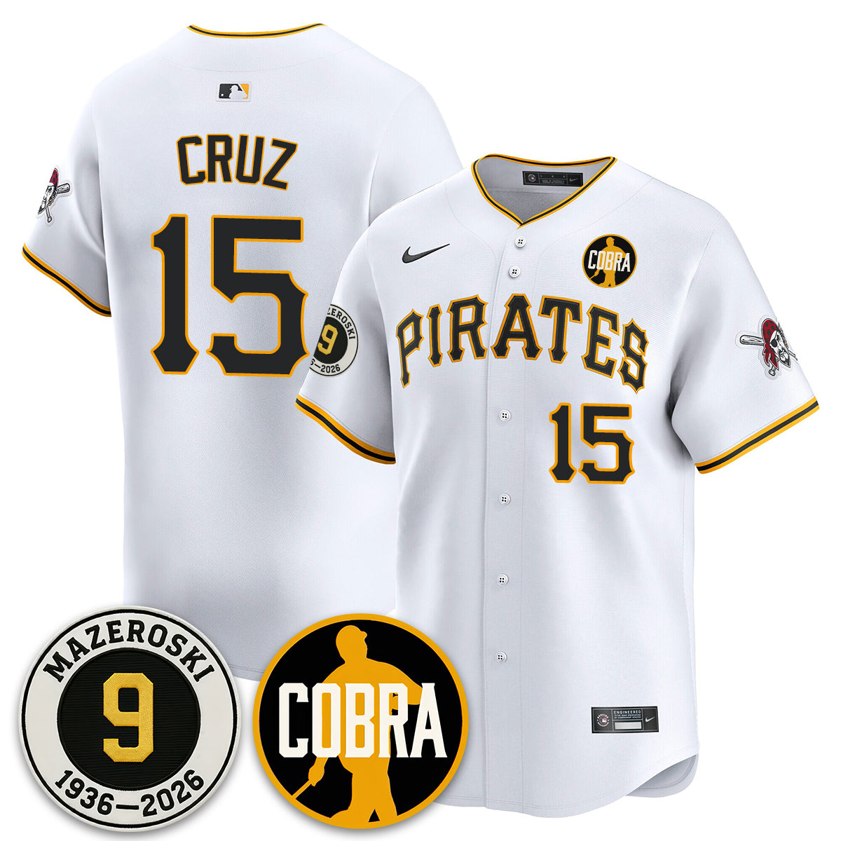PIT Memories Vapor Limited Jersey - Bill Mazeroski Patch - All Stitched