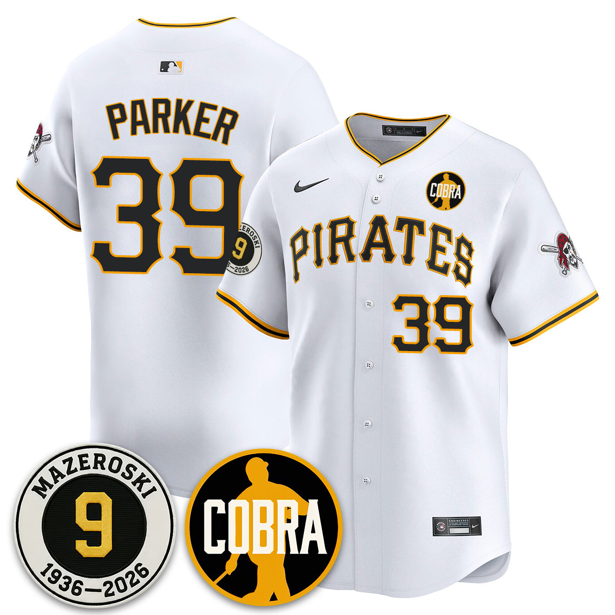 PIT Memories Vapor Limited Men Jersey - Bill Mazeroski Patch - All Stitched