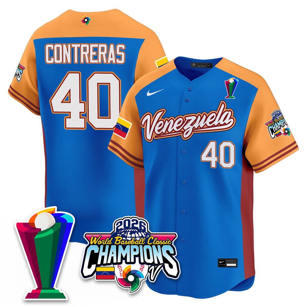Venezuela Baseball 2026 World Baseball Classic Champions Limited Men Jersey V2 - All Stitched