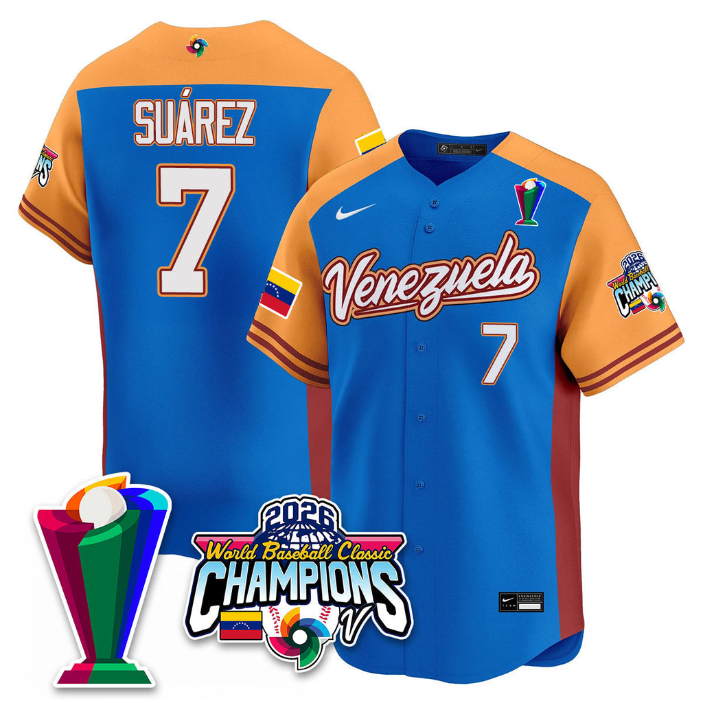 Venezuela Baseball 2026 World Baseball Classic Champions Limited Men Jersey V2 - All Stitched