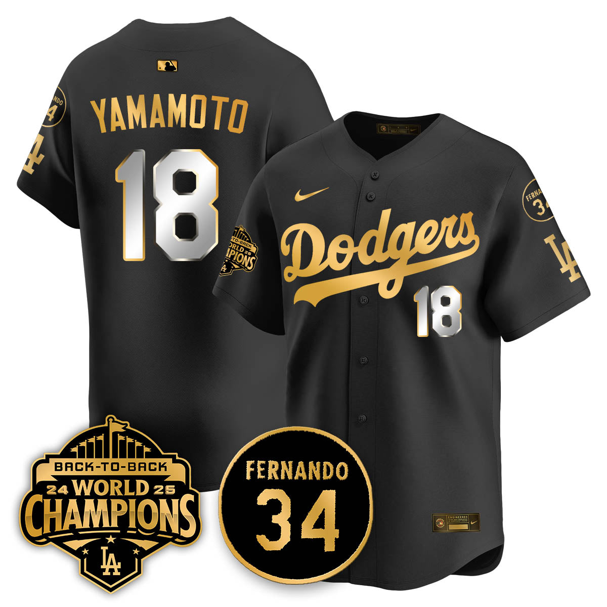 LAD 2025 Back To Back Champions Jersey - All Stitched