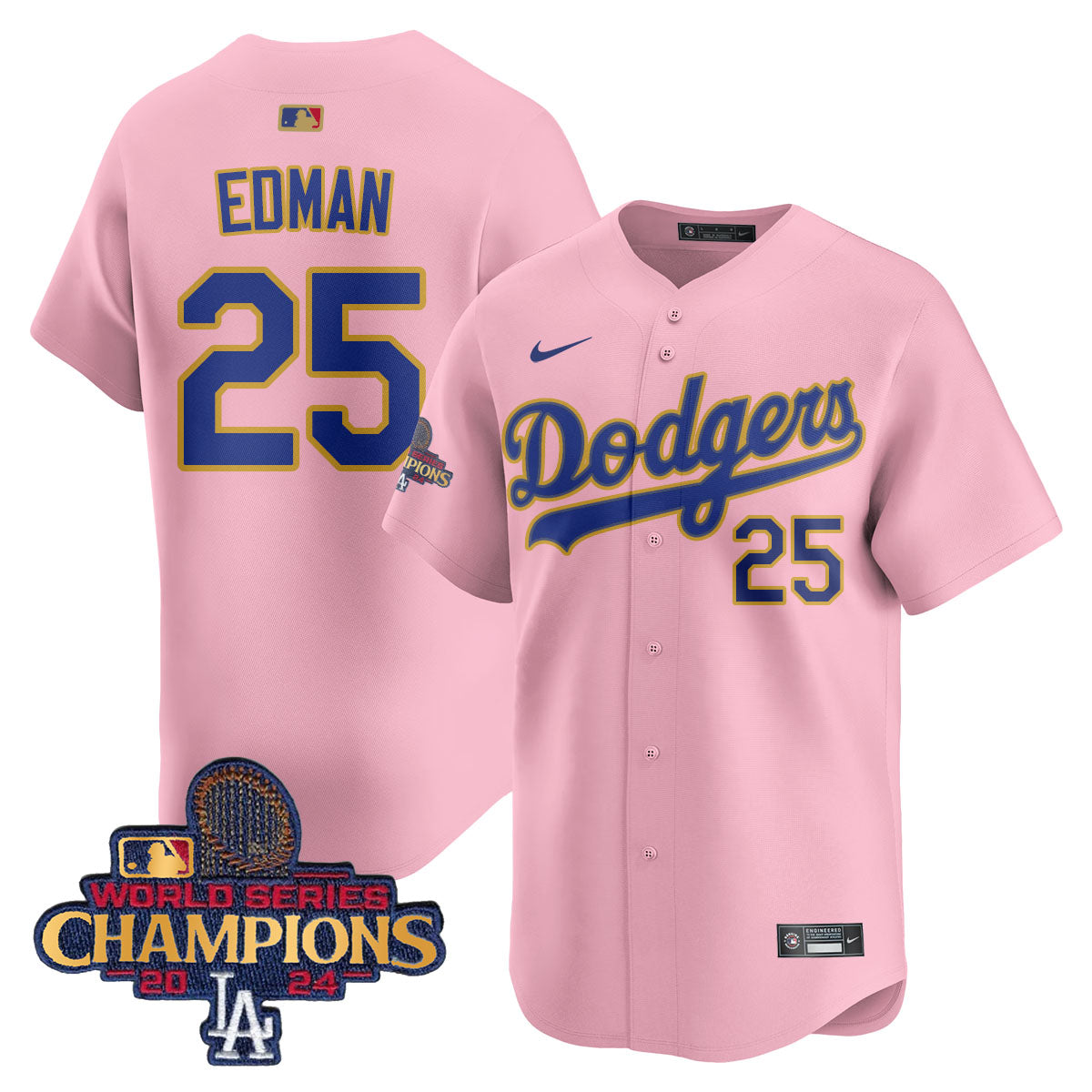 Dodgers 2025 Gold Vapor Premier Limited Jersey - All Stitched