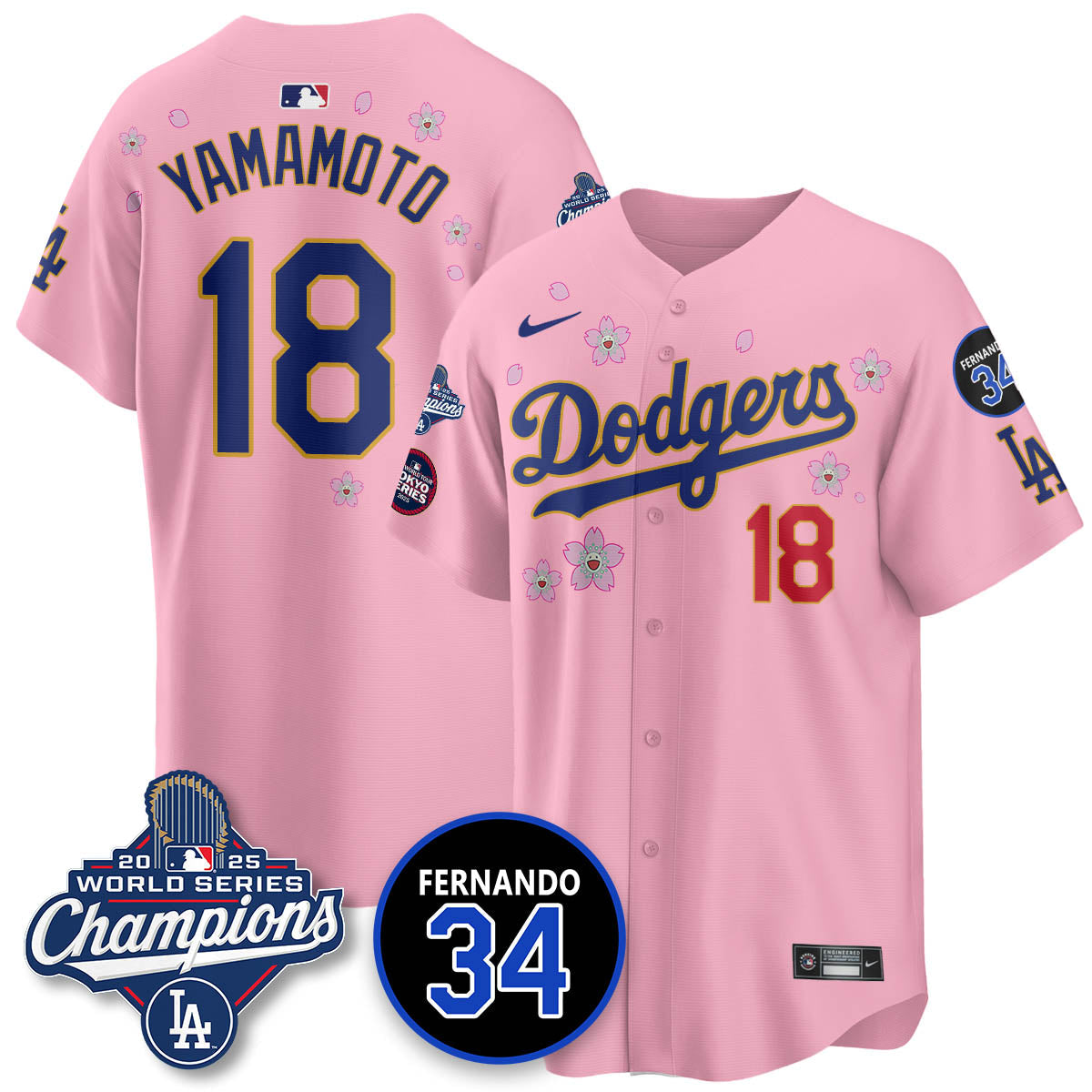 LAD Tokyo 2025 World Series Champions Jersey - All Stitched