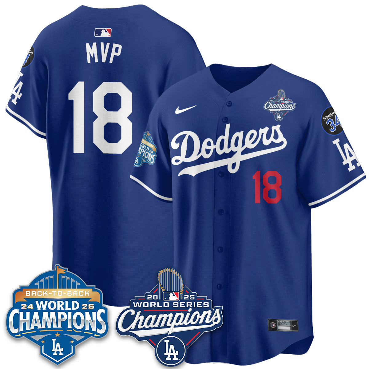LAD 2025 World Series Champions Men Jersey - All Stitched N2