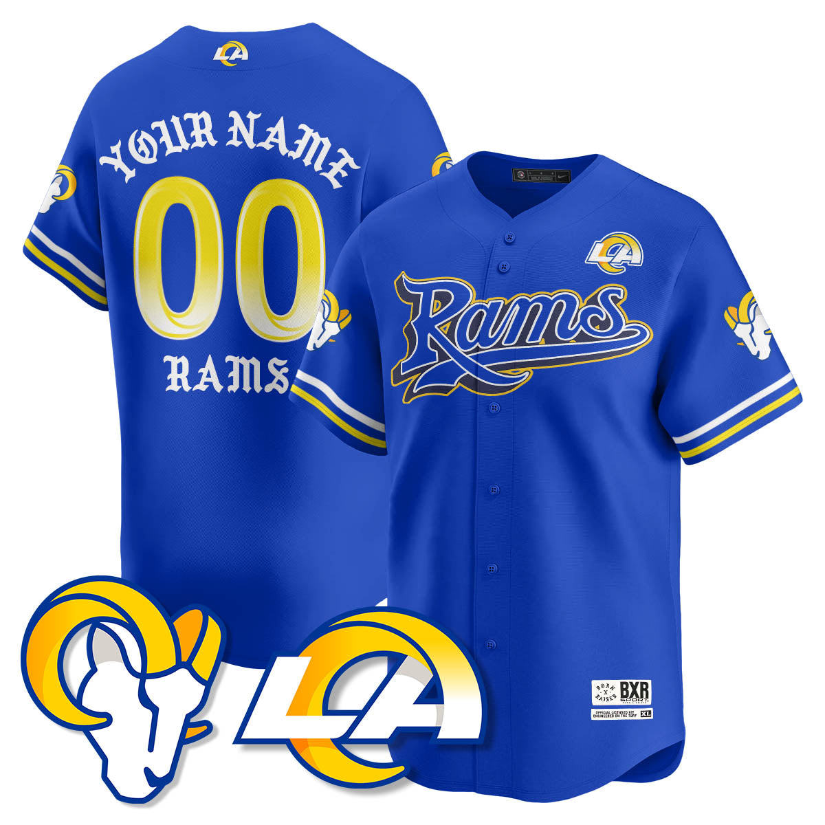 LAR Born x Raised Baseball Jersey - All Stitched