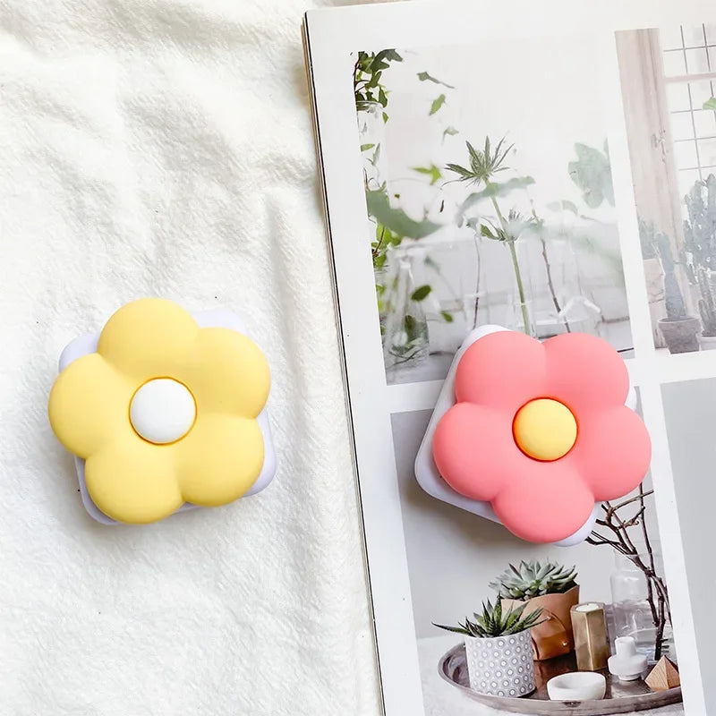 2 In 1 Mirror Flower Foldable Finger Ring Griptok Phone Holder for IPhone Samsung Support Socket Pocket Grip Tok Stand Bracket