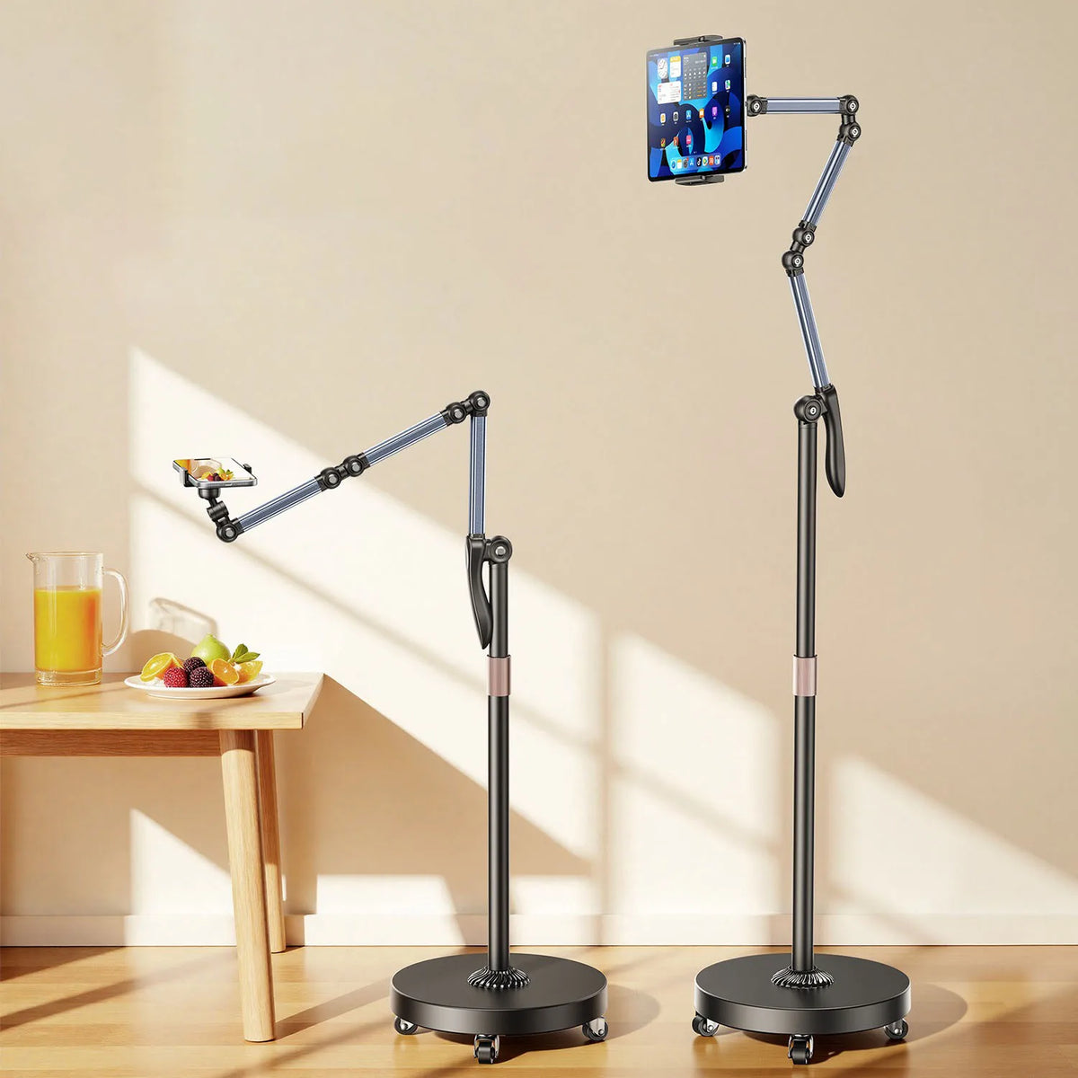 Portable Pulley-style Tablet Stand for Floor Beds: A Dedicated Mobile Phone Stand for Capturing Headboard Shots From A Low Angle