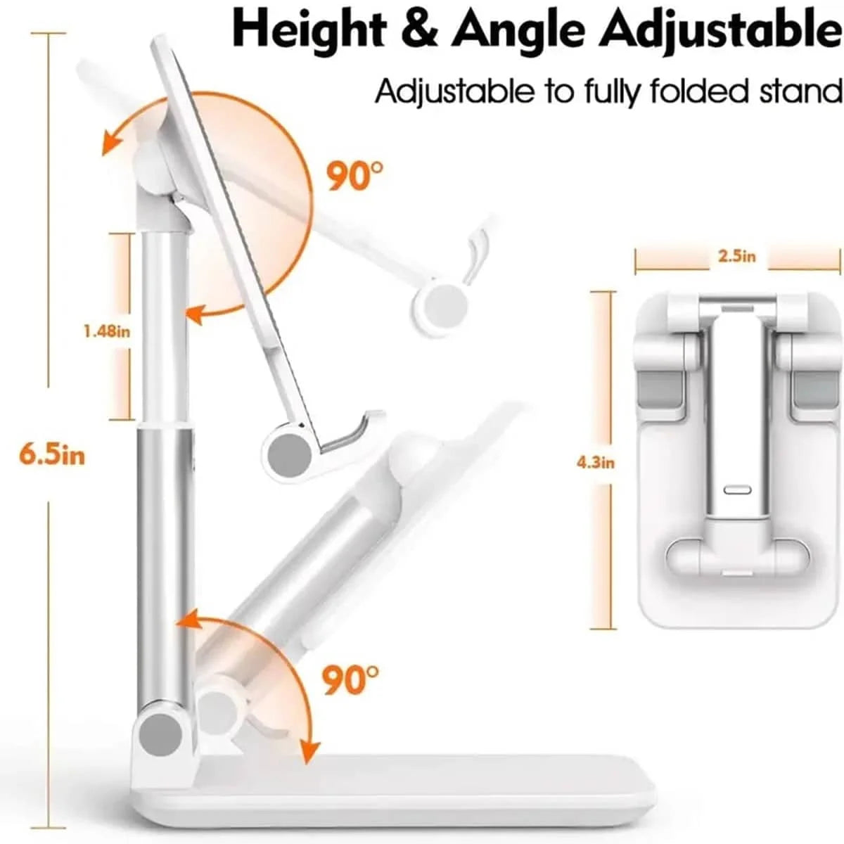 1 multifunctional plastic desktop phone stand with adjustable telescopic lifting bracket