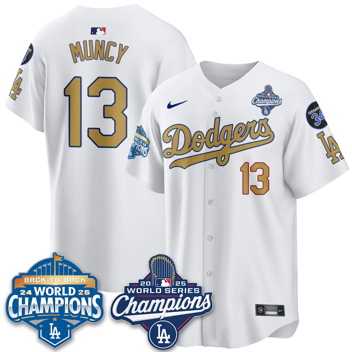 LAD 2025 World Series Champions Men Jersey - All Stitched N2