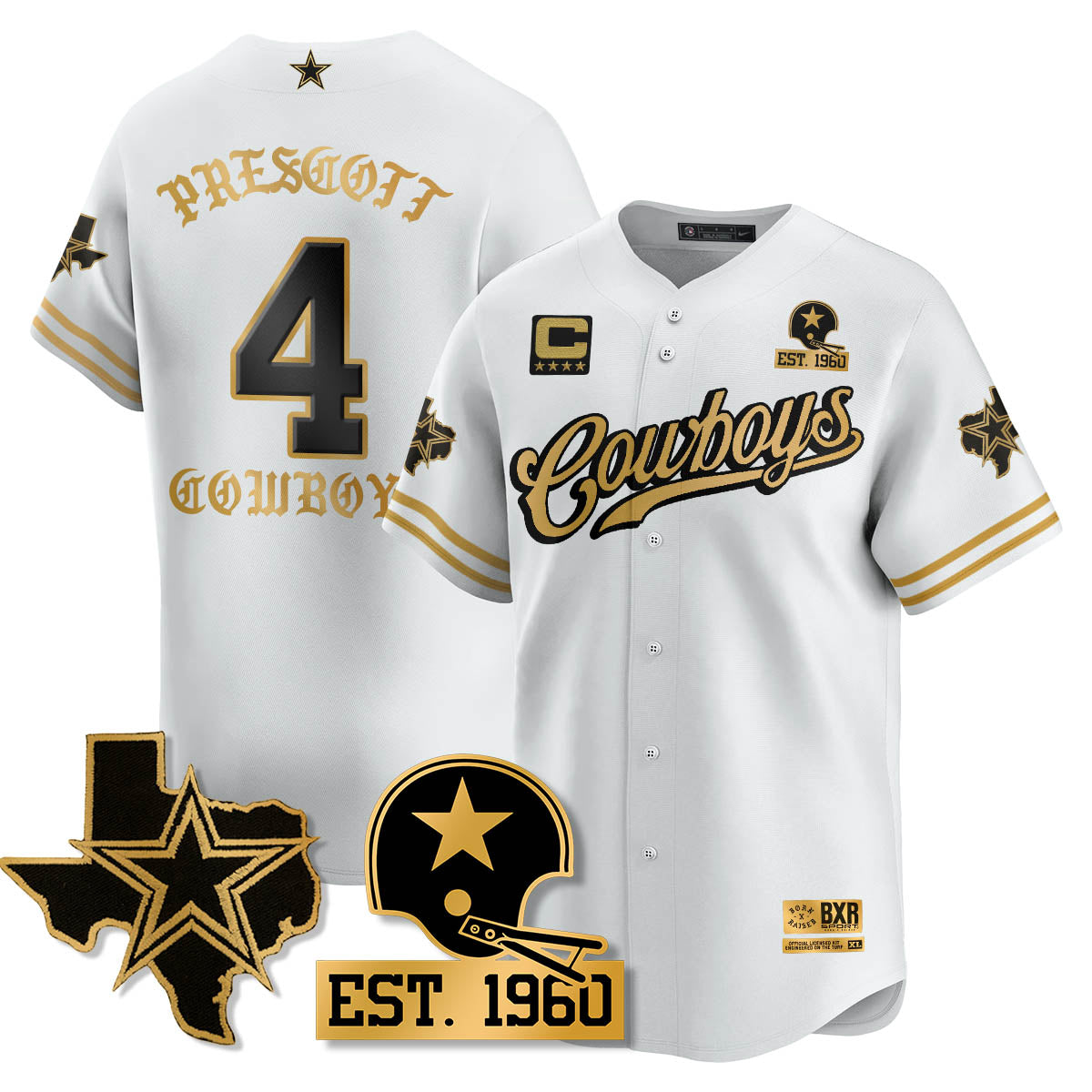 DAL Born x Raised Baseball Jersey - All Stitched