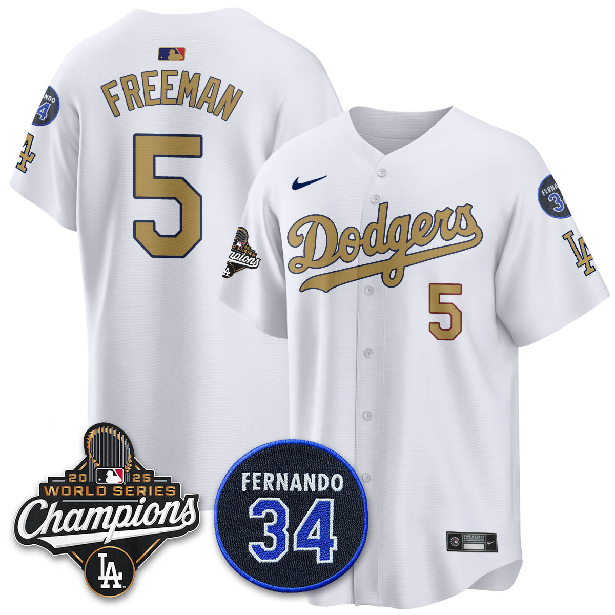 LAD 2025 World Series Champions Jersey - All Stitched