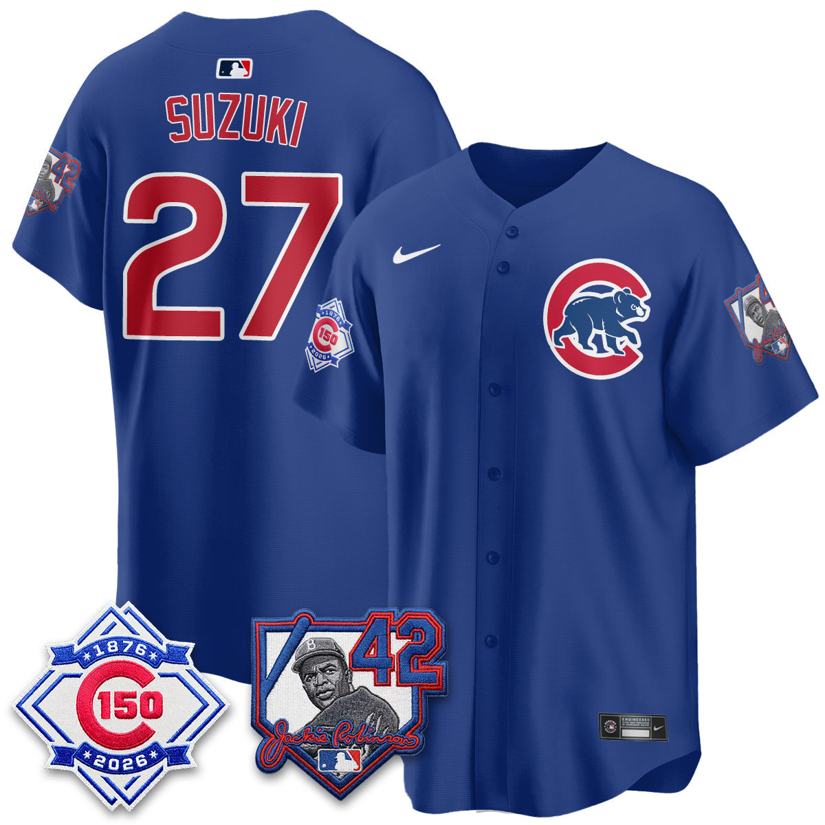 CHC 150th Anniversary & Jackie Robinson Day Patch Vapor Premier Limited Jersey - All Stitched
