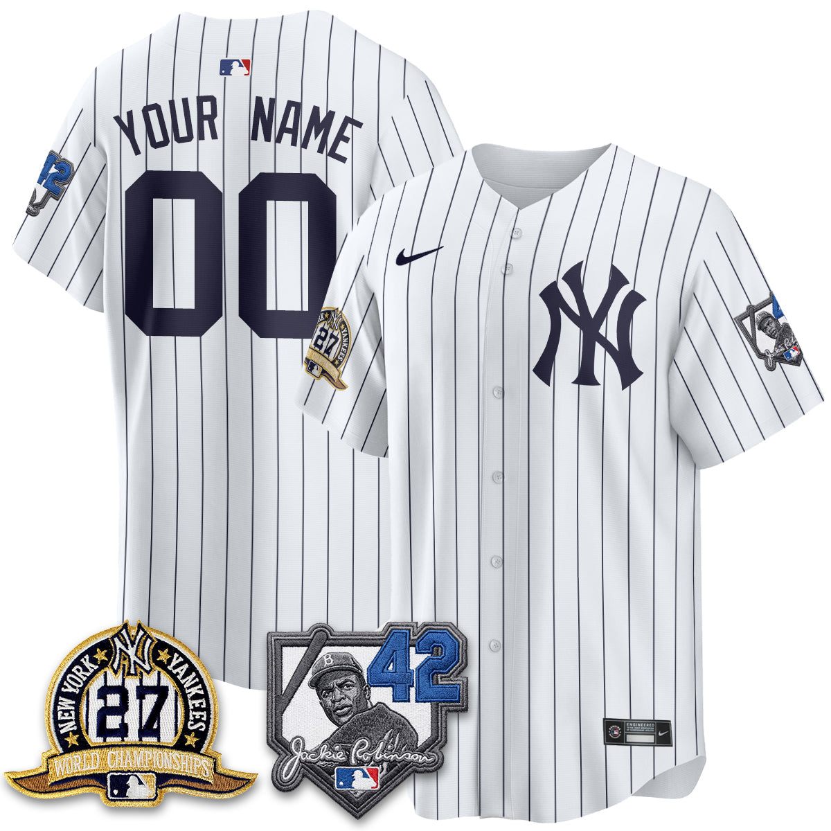 NYY 2026 Jackie Robinson Day Vapor Limited Custom Jersey - All Stitched