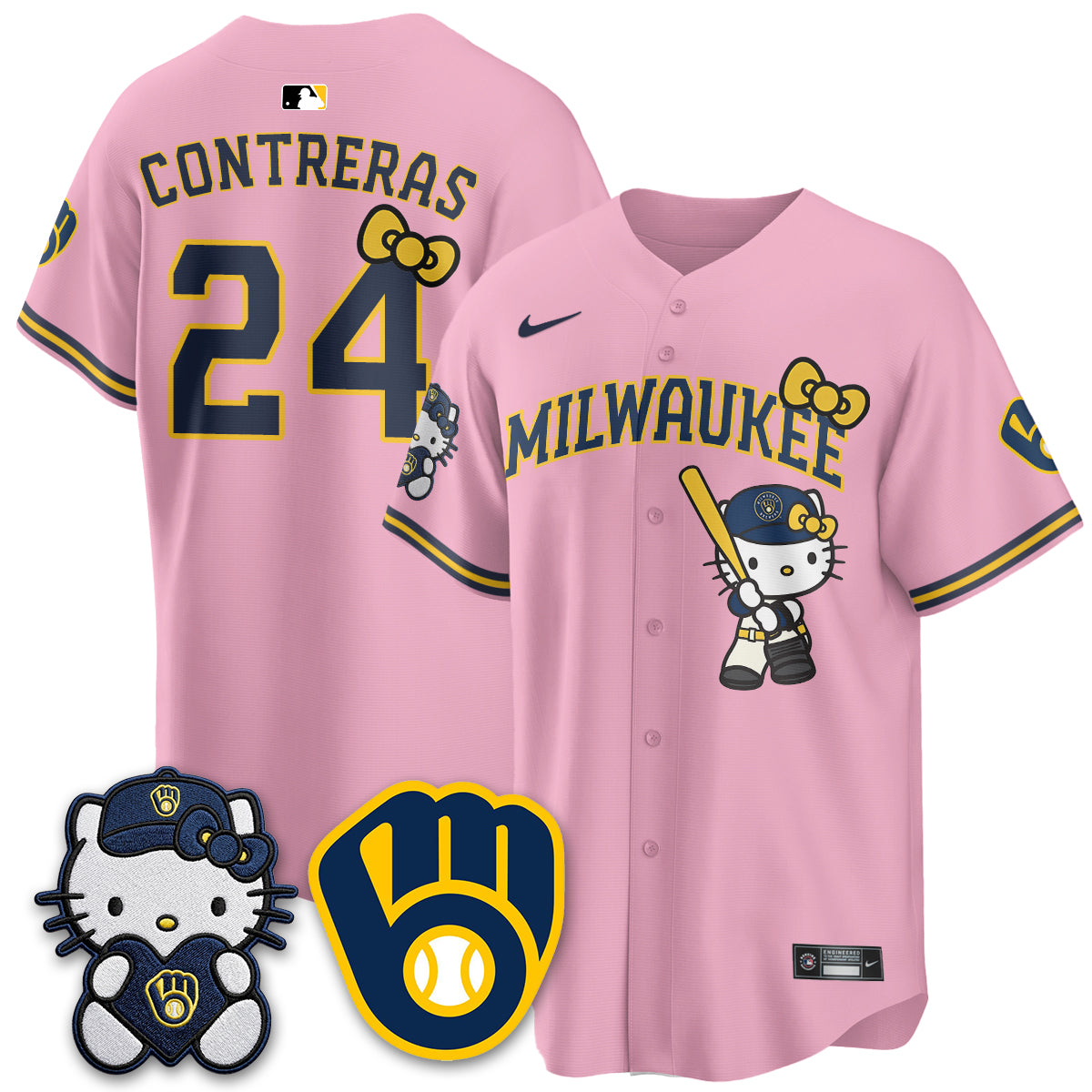 Milwaukee Brewers Meow KT Night Vapor Limited Jersey - All Stitched