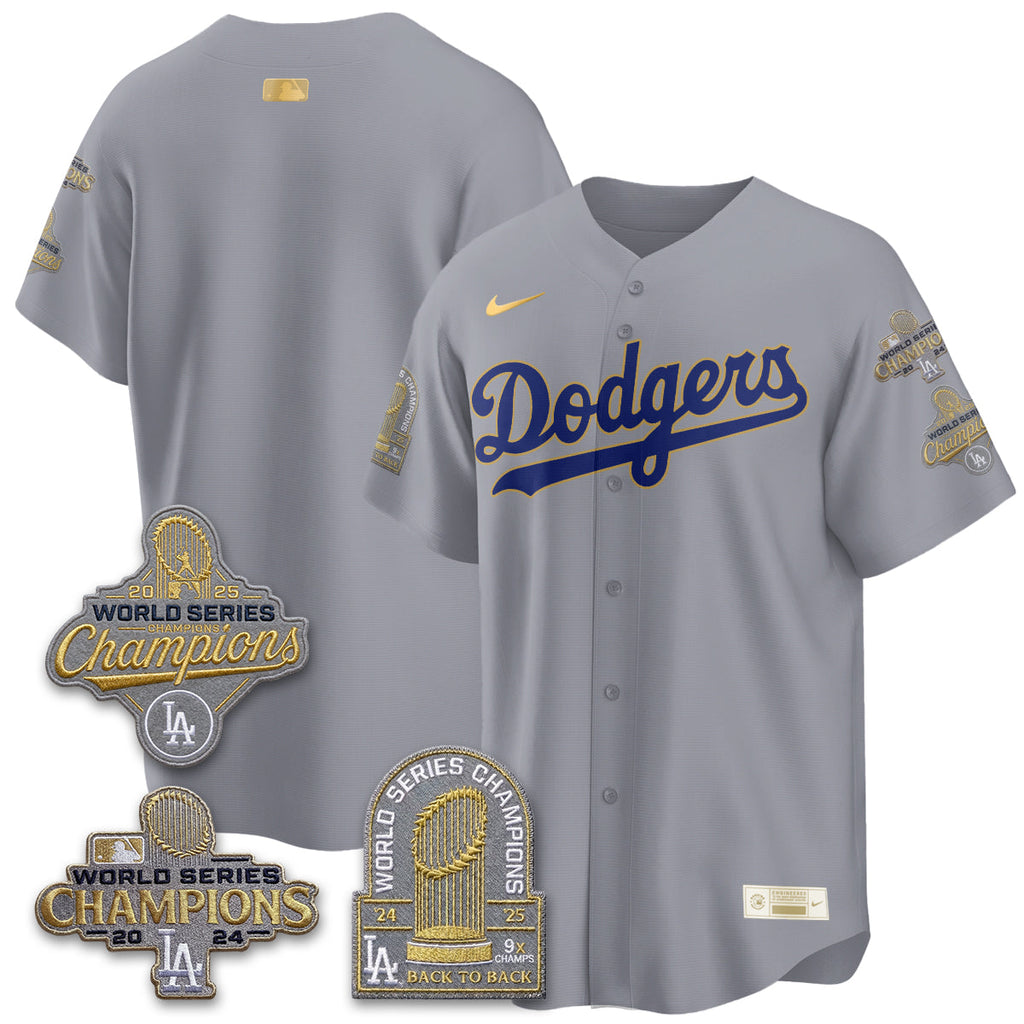 LAD Gold Collection Stadium Vapor Limited Jersey - Back to Back 9x Champs - All Stitched