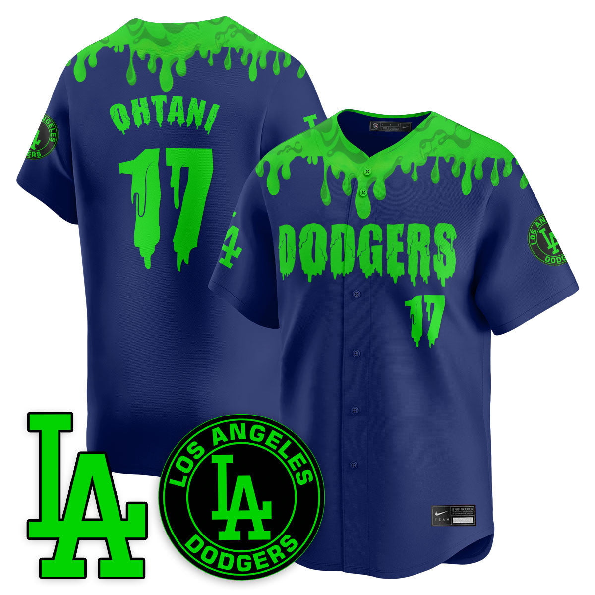 Custom Los Angeles Dodgers "Slime Night Special" Jersey - Stitched