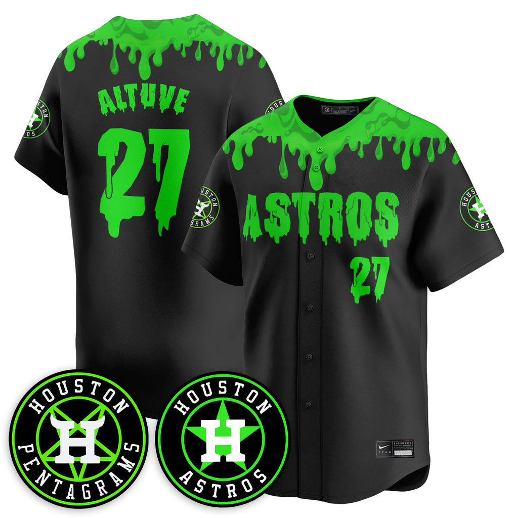 Custom Houston Astros "Slime Night Special" Jersey - Stitched