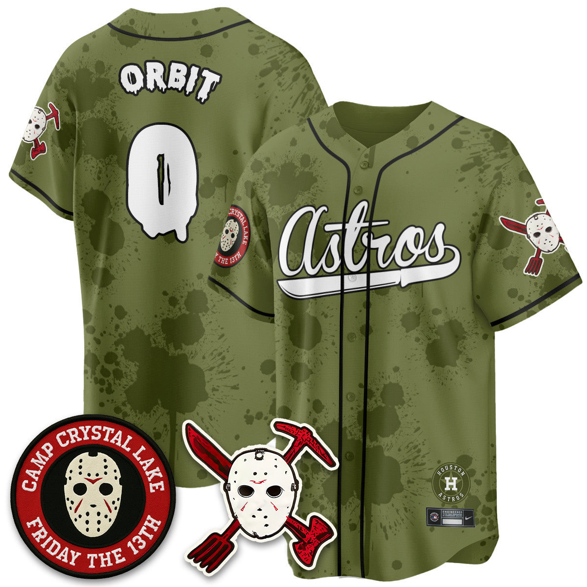Custom Houston Astros "Friday the 13th" Jersey - All Stitched