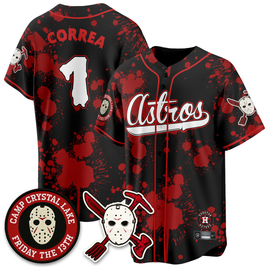 Custom Houston Astros "Friday the 13th" Jersey - All Stitched