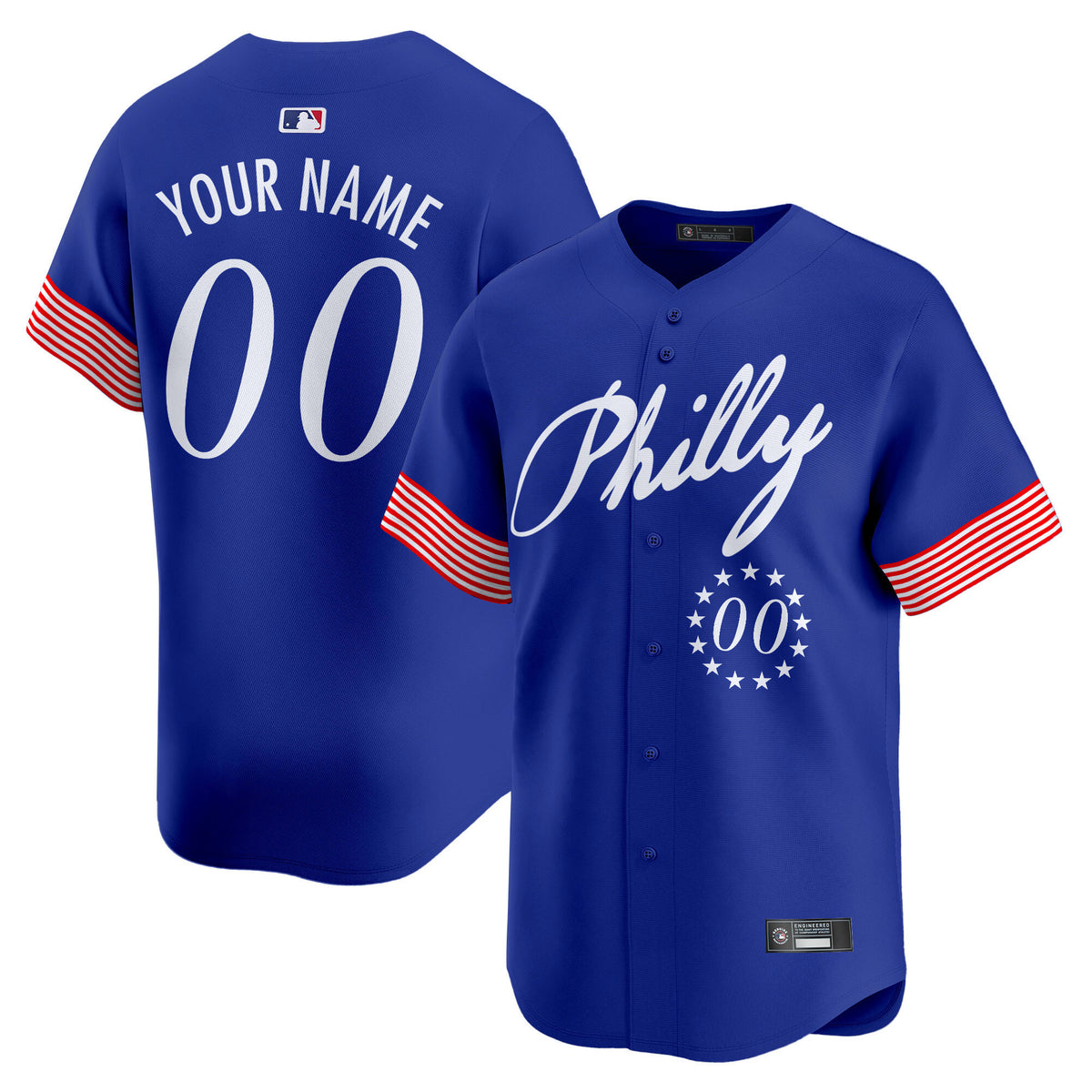 Philadelphia Phillies 2025 Independence Day Vapor Premier Limited Custom Jersey V2 - All Stitched