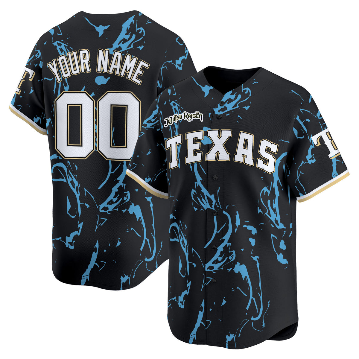Texas Rangers x Jujutsu Kaisen Vapor Premier Limited Custom Jersey - All Stitched