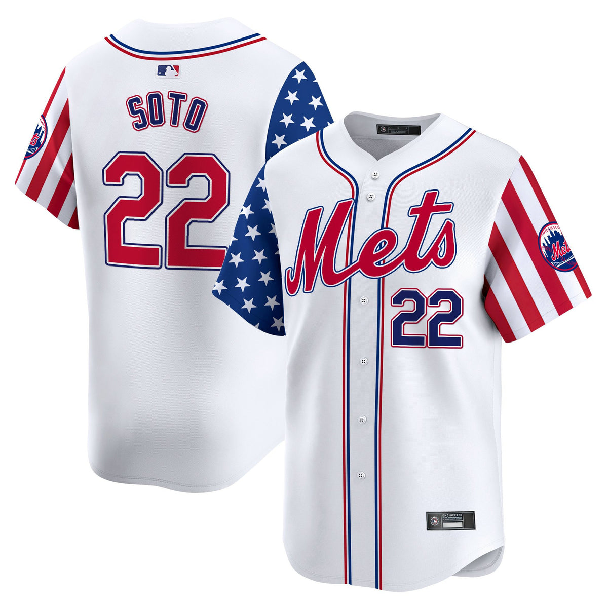 Men's New York Mets 2025 Independence Day Vapor Premier Limited Jersey - All Stitched
