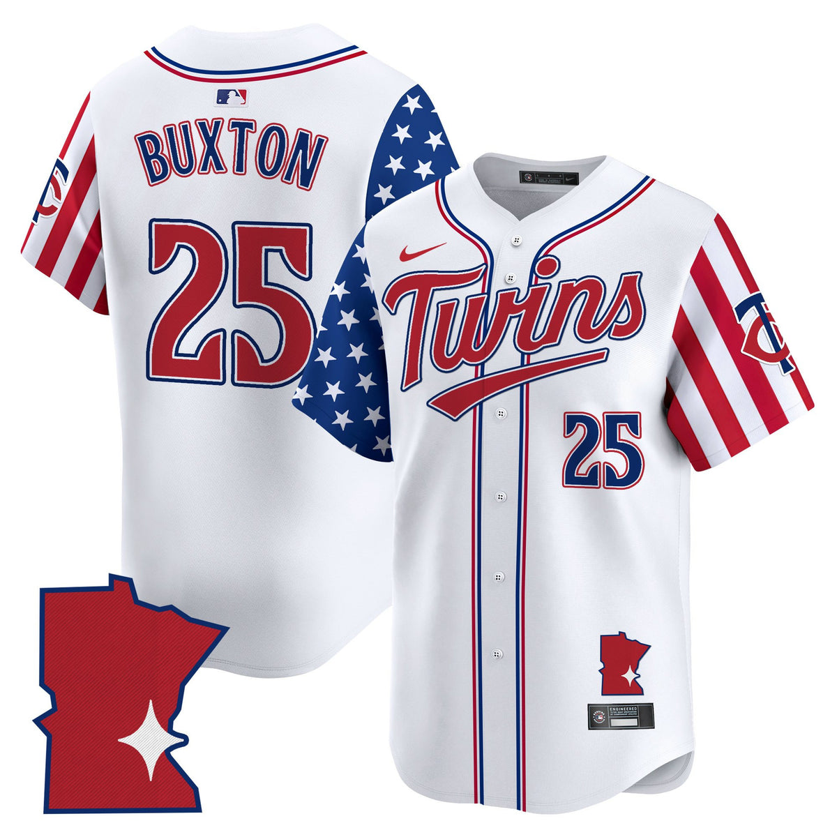 Men's Minnesota Twins 2025 Independence Day Vapor Premier Limited Jersey - All Stitched
