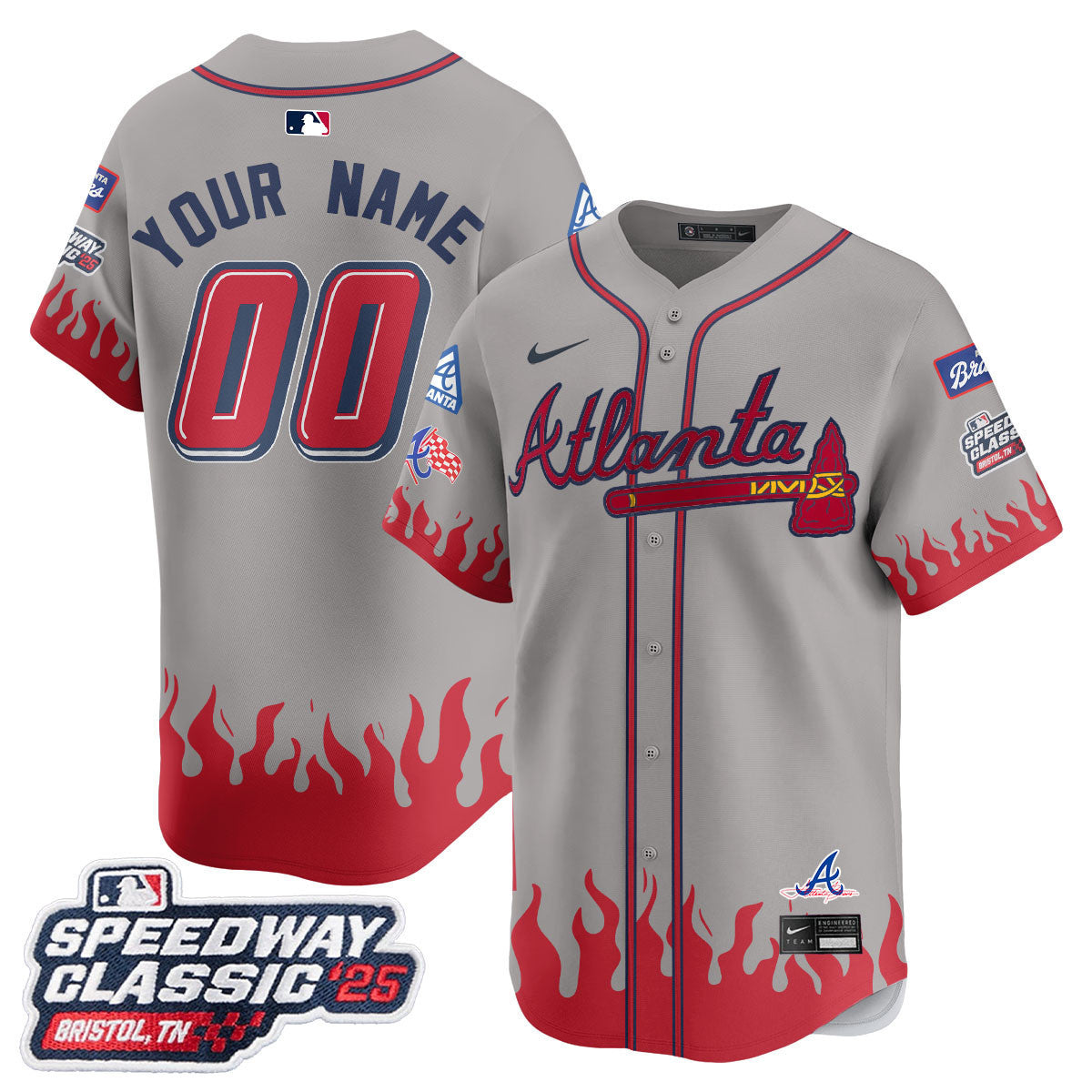 Atlanta Braves 2025 Speedway Classic Limited Custom Jersey V2 - All Stitched
