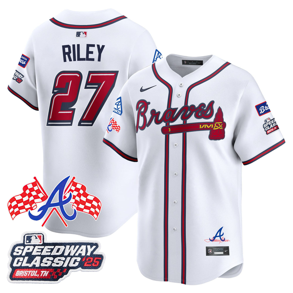 Men's Atlanta Braves 2025 Speedway Classic Limited Jersey V1 - All Stitched