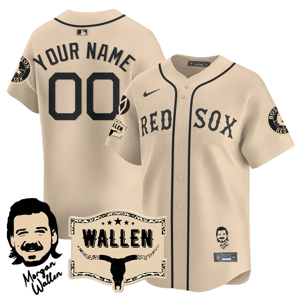Men's Boston Red Sox Morgan Wallen 2025 Jersey - All Stitched