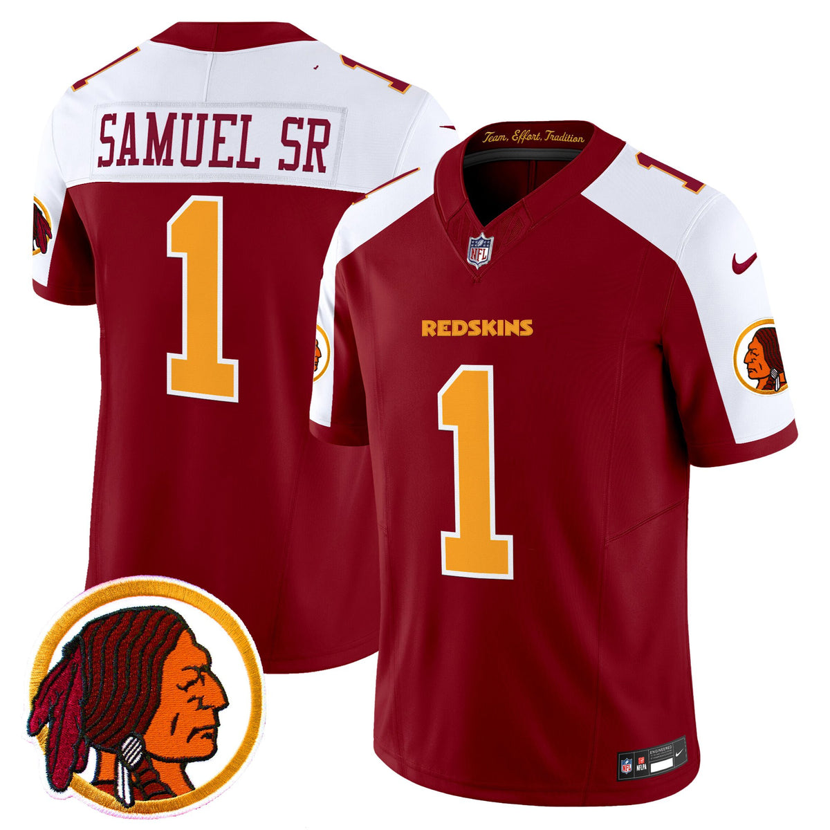 Men's Washington Redskins Throwback Vapor Limited Jersey V2 - All Stitched