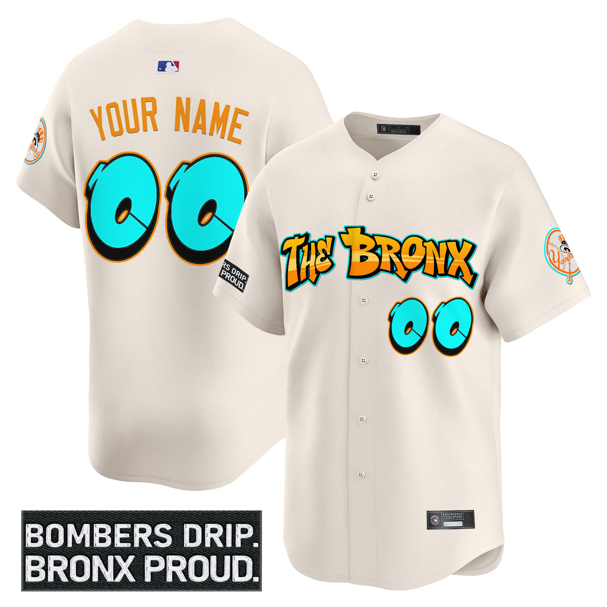 Yankees 'Graffiti Bronx Bombers Edition' Vapor Premier Limited Custom Jersey - All Stitched