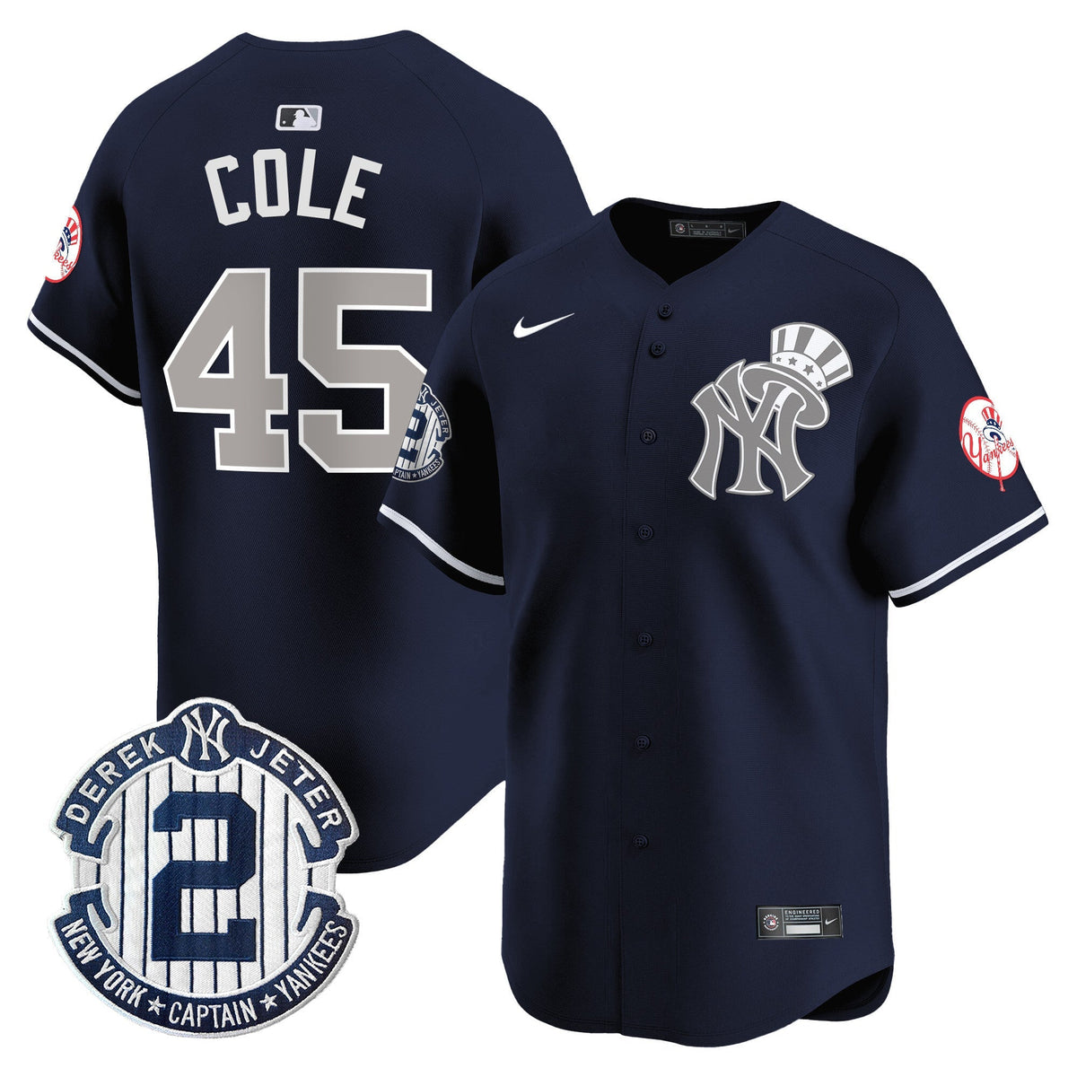 NYY Derek Jeter Patch Vapor Premier Limited Jersey V2 - All Stitched