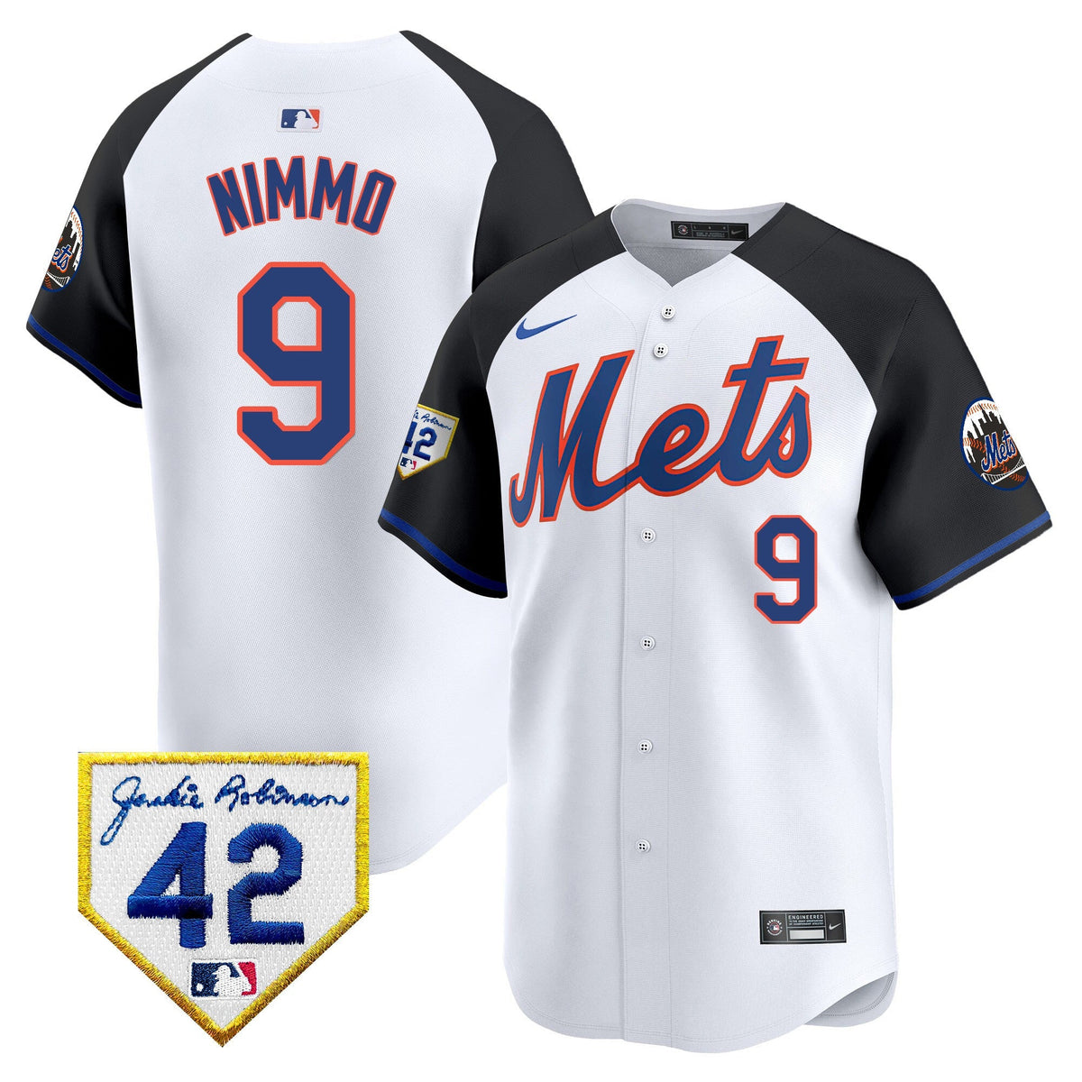 NYM Jackie Robinson Patch Vapor Premier Limited Jersey - All Stitched