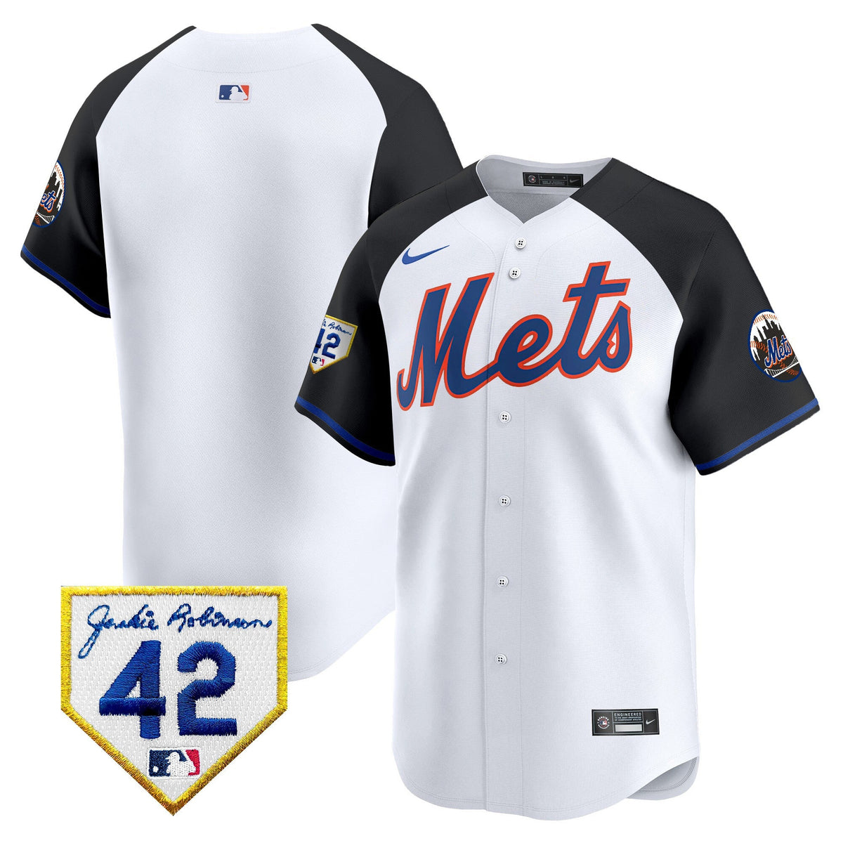 NYM Jackie Robinson Patch Vapor Premier Limited Jersey - All Stitched