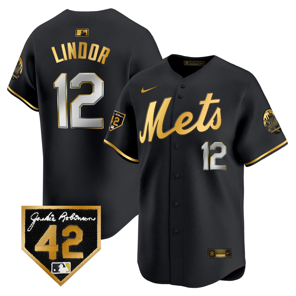NYM Jackie Robinson Patch Vapor Premier Limited Jersey - All Stitched