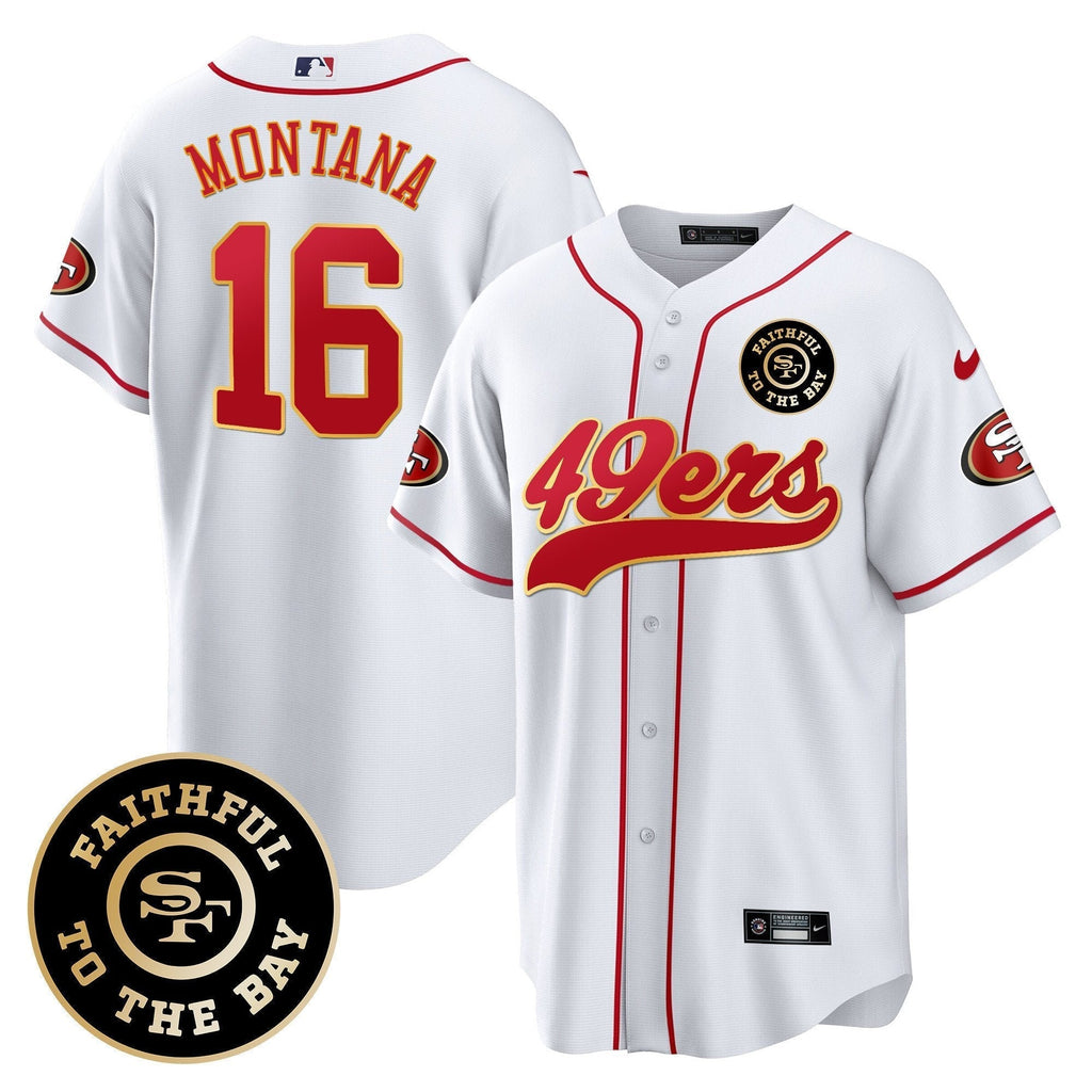 49ers Faithful To The Bay Patch Baseball Jersey - All Stitched